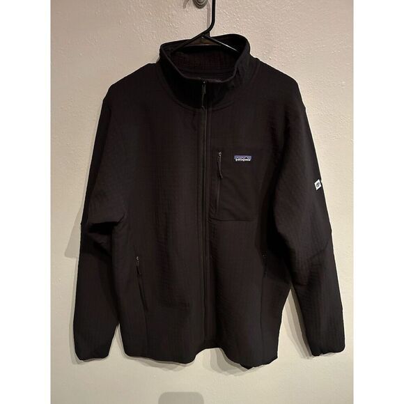Patagonia Regulator R2 Tech Face Full Zip Fleece Jacket Mens Large Black - Picture 1 of 8
